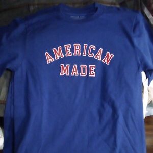 Blue 'American Made' T-Shirt From American Giant Flag Collection NWT